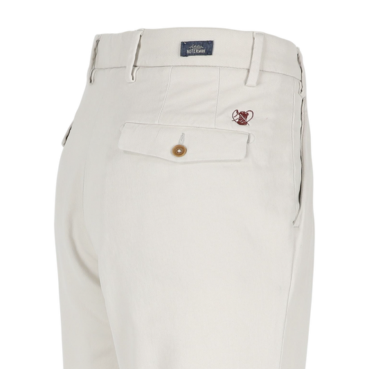 Off white cotton slim fit trousers Atelier Noterman - ATN05-A78 1943/778