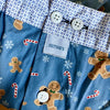 Blue cotton boxershorts with gingerman Sixtine's - Christmas 2