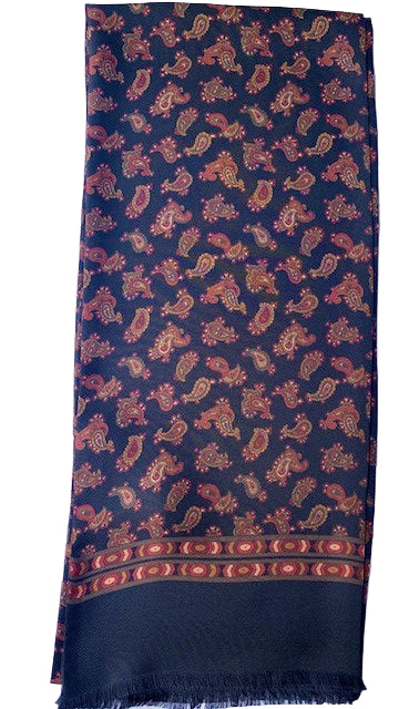 Zwarte zijden sjaal met paisley City Sport - 871730-2-4-6