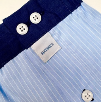 Blue striped cotton boxershorts Sixtine's -Clara