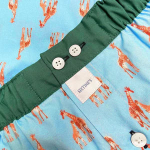 Blue cotton boxershorts with girafs Sixtine's - Clarissa