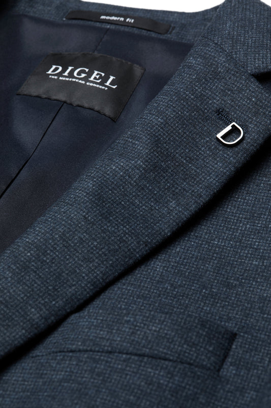 Navy structured regular fit jacket Digel - 1240064/22