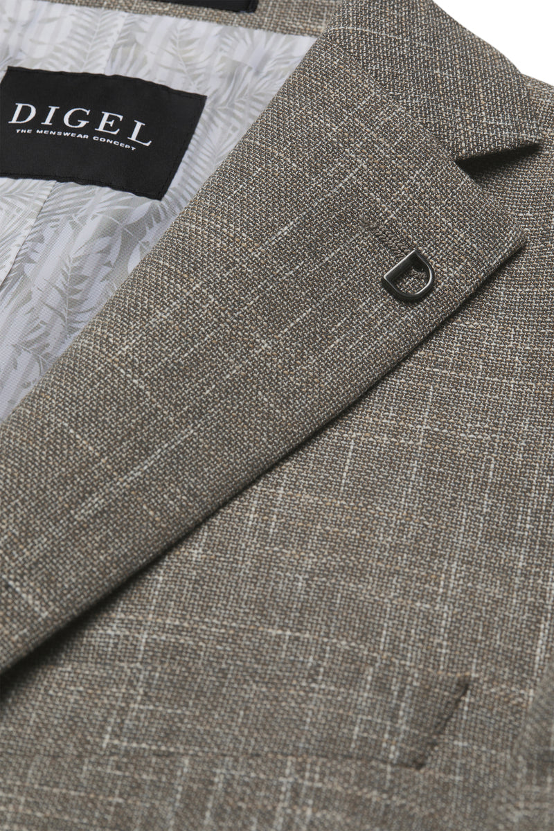 Brown modern fit jacket Digel - 1162242/74