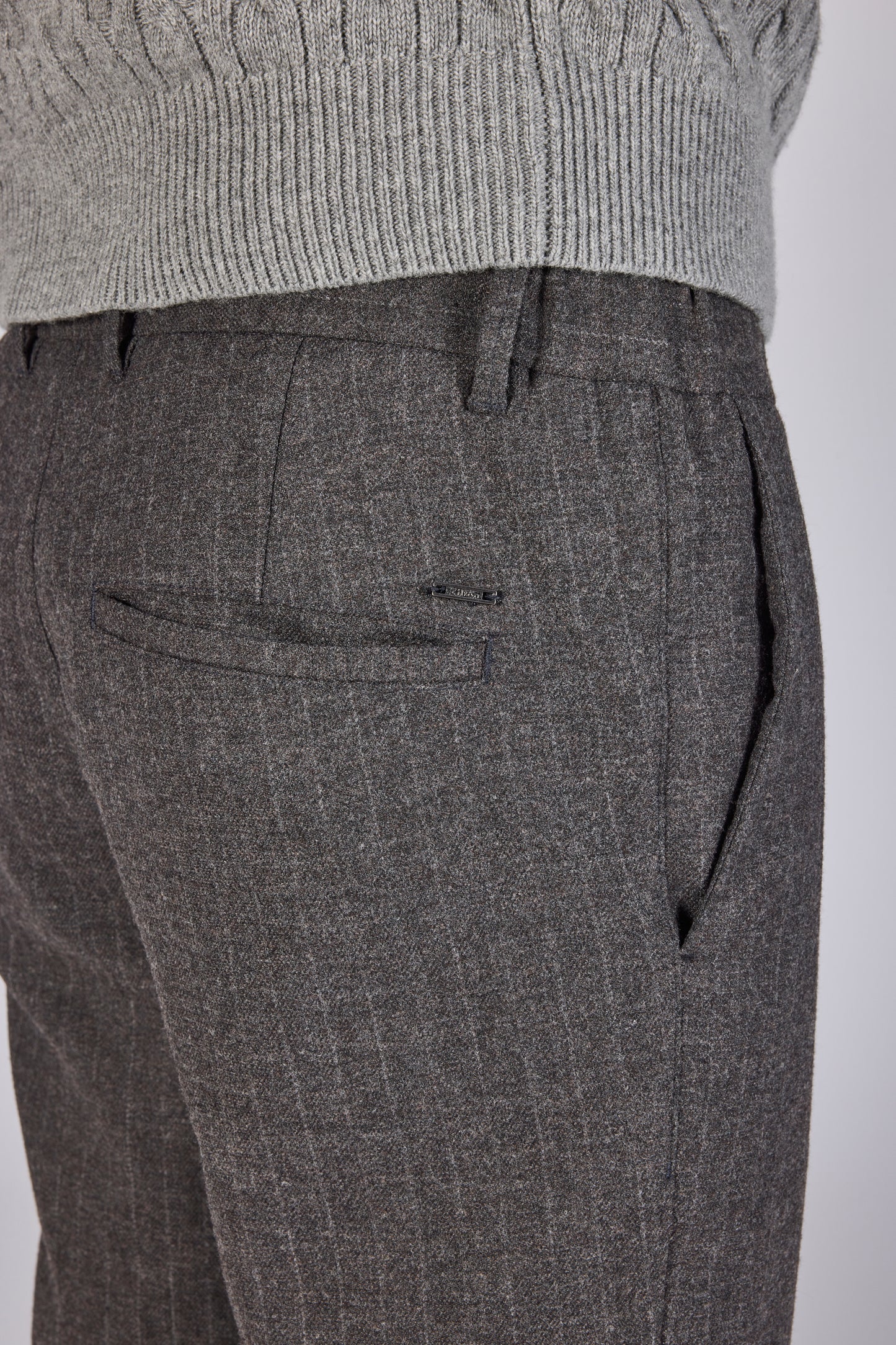Dark grey striped relaxed fit trousers Zilton - Elliot 72/281