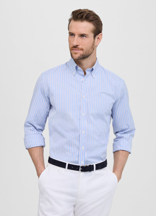 Red striped cotton regular fit shirt Façonnable - FM301797/5AL