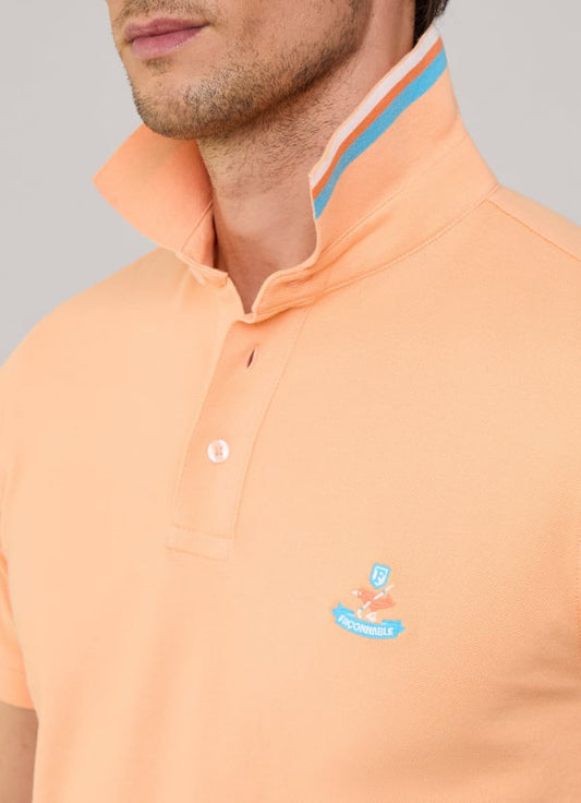Orange cotton regular fit polo Façonnable - FM540497/112