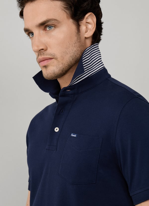 Witte katoenen regular fit polo Façonnable - FM540498/800