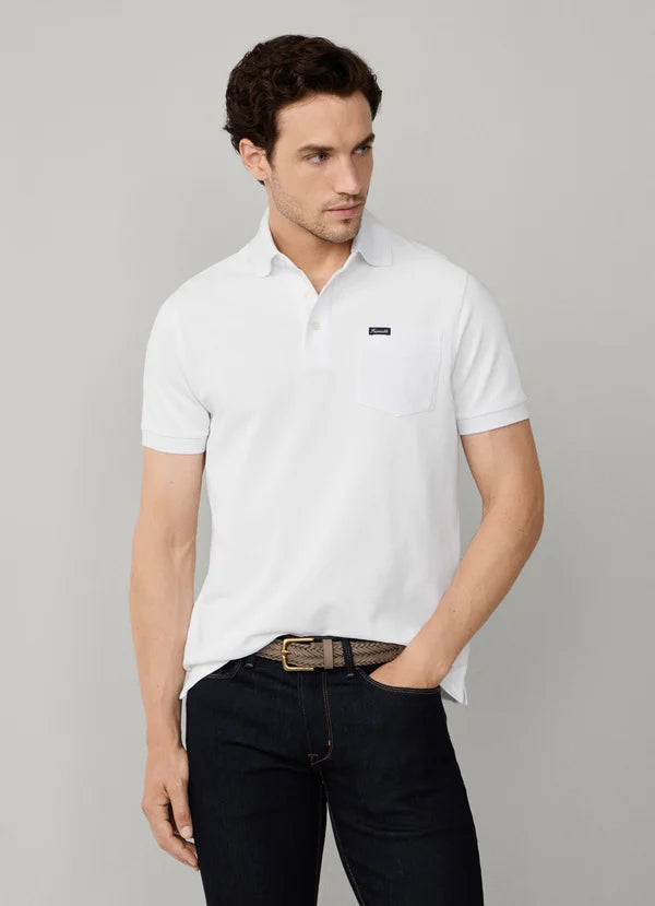 Witte katoenen regular fit polo Façonnable - FM540498/800