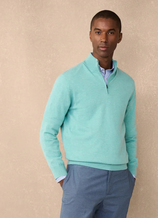 Green cotton silk half zip pullover Façonnable - FM700300/646