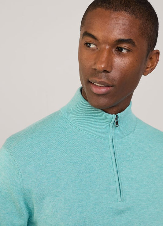 Green cotton silk half zip pullover Façonnable - FM700300/646