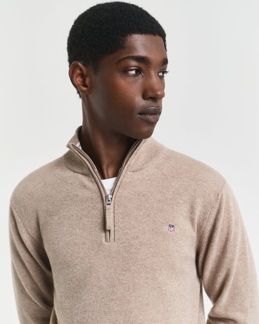 Sand woolen half zip pullover Gant - 87213/295