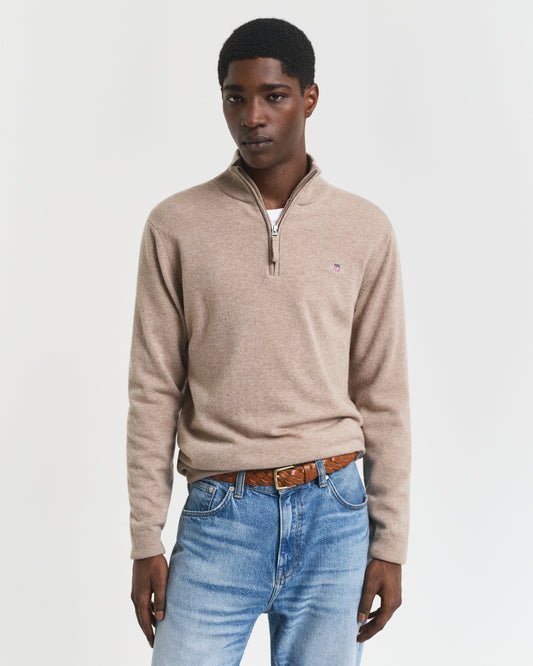 Sand woolen half zip pullover Gant - 87213/295