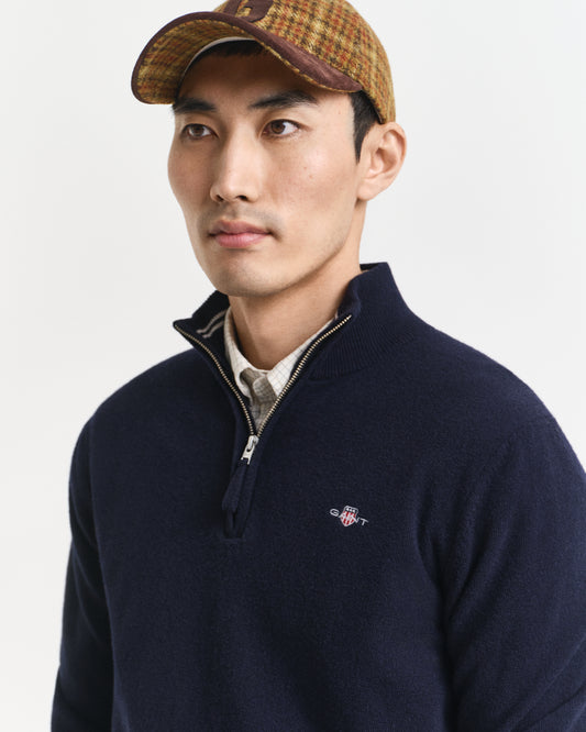 Navy woolen half zip pullover Gant - 87213/410