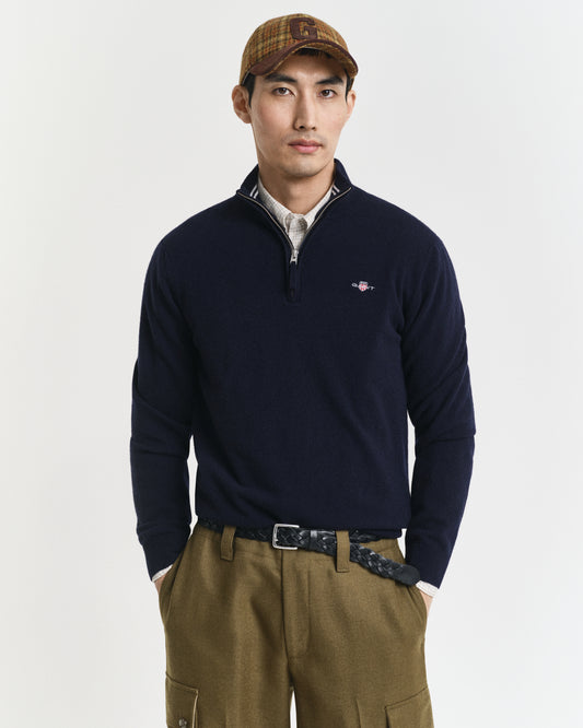 Navy woolen half zip pullover Gant - 87213/410