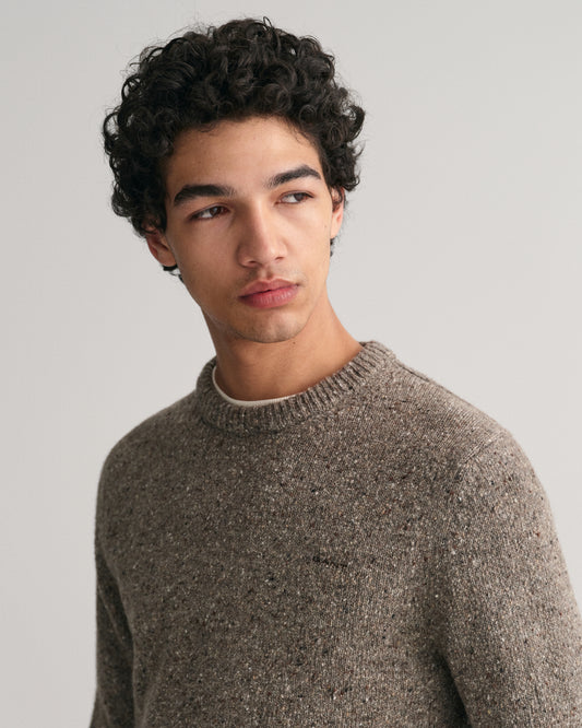 Taupe crew neck pullover Gant - 8040169/92