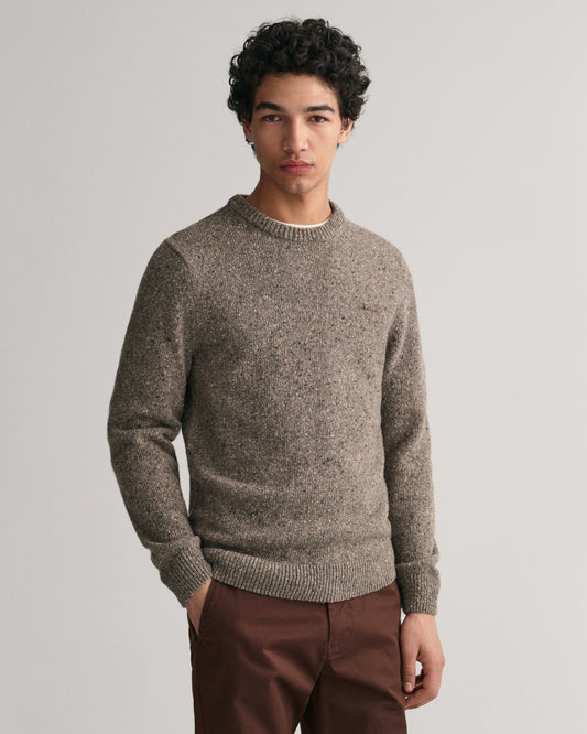 Taupe crew neck pullover Gant - 8040169/92