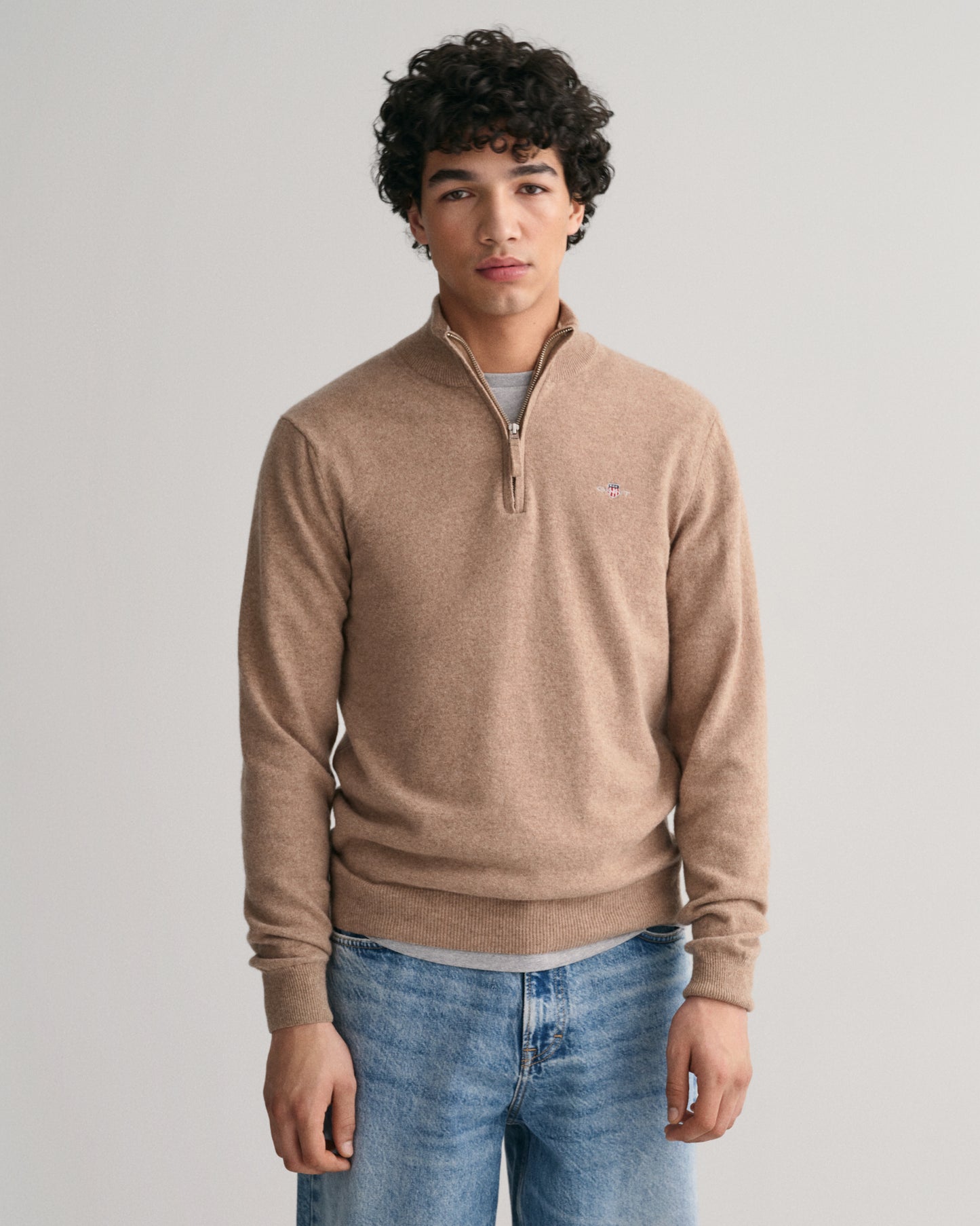 Sand woolen half zip pullover Gant - 87213/295