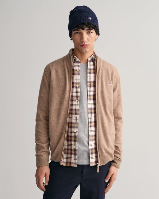 Navy woolen zip cardigan Gant - 87214/410