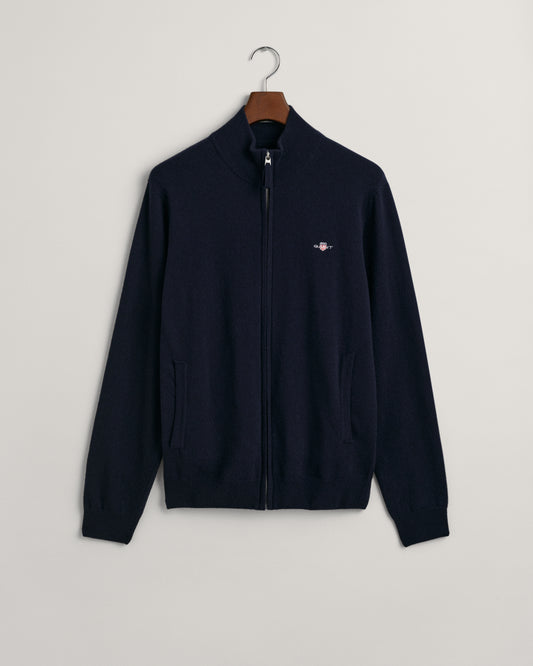 Navy woolen zip cardigan Gant - 87214/410