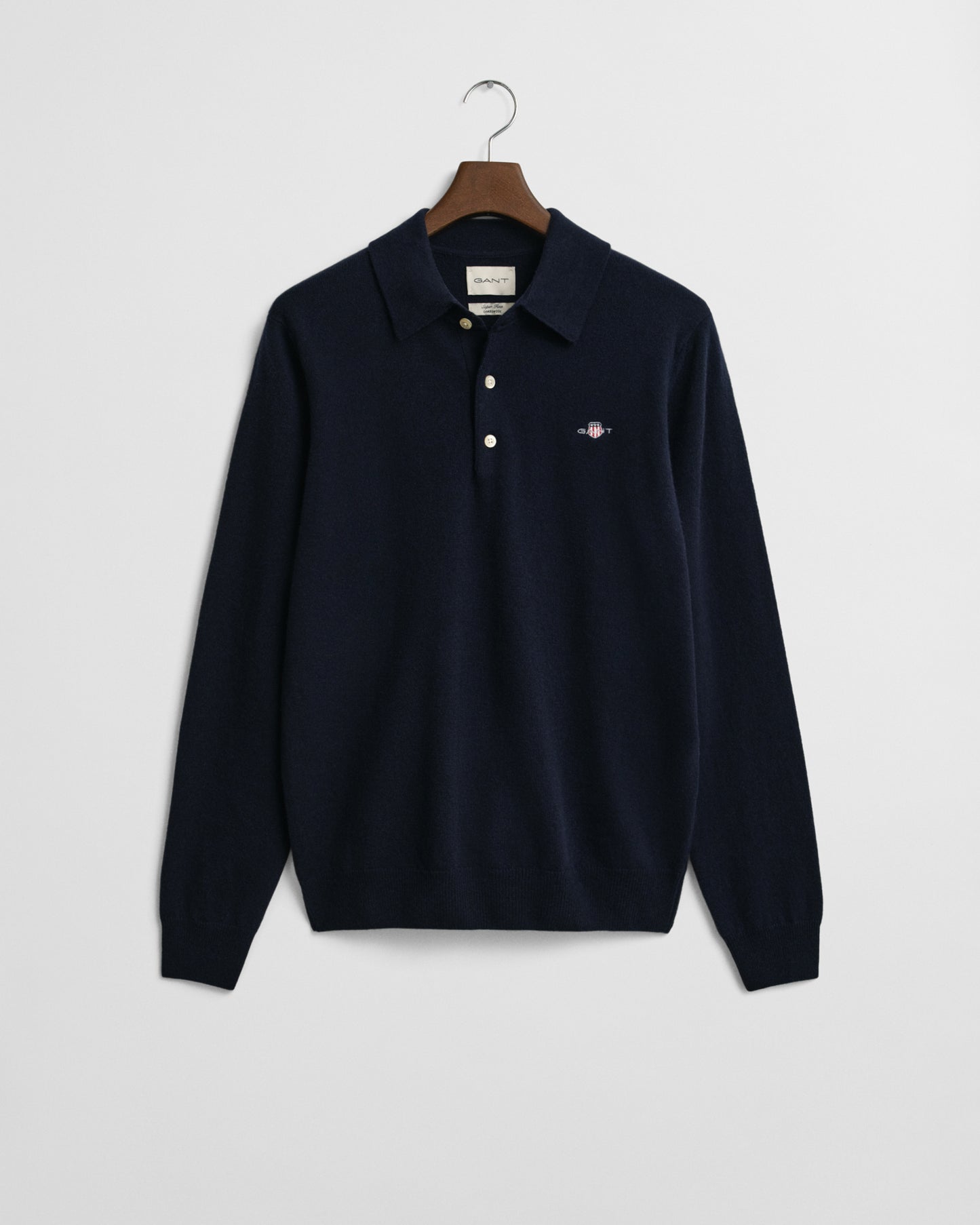 Navy woolen polo pullover Gant - 87215/410
