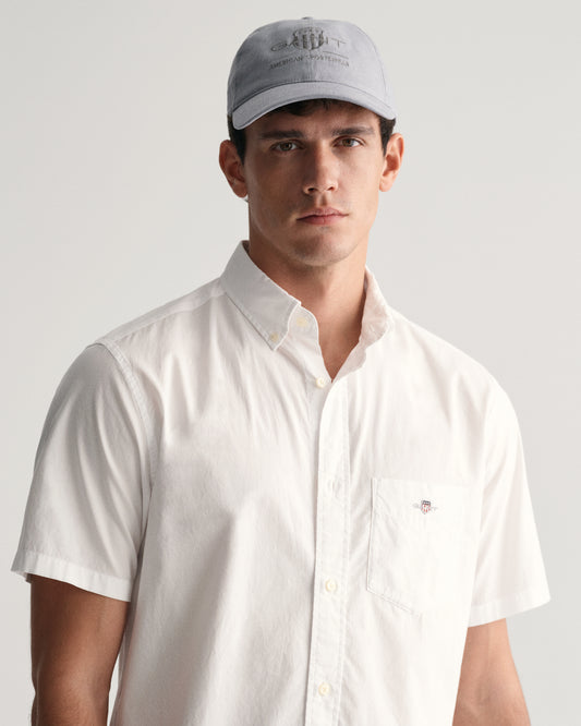 White cotton regular fit short sleeve shirt Gant - 3000101/110