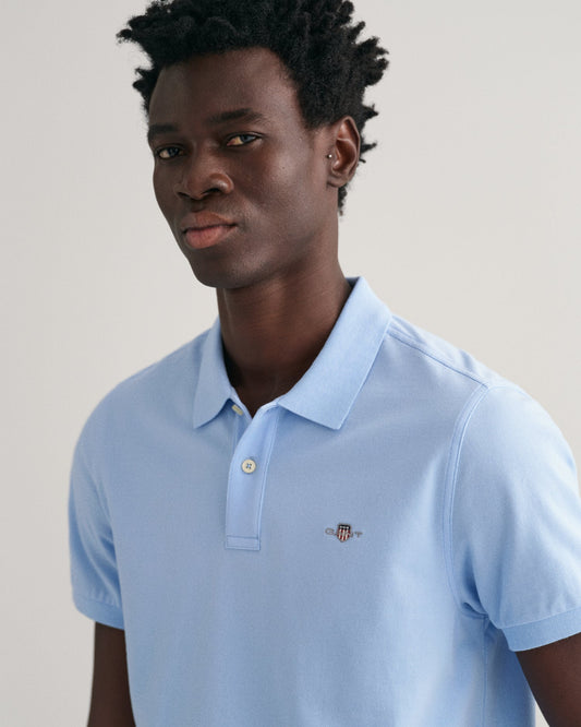 Lichtblauwe katoenen regular fit polo Gant - 2210/468