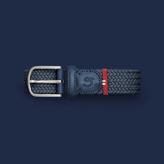 Navy katoenen elastische riem La Boucle - Gstaad