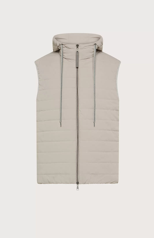 Beige sleeveless hoodie Seventy - GT0132/043