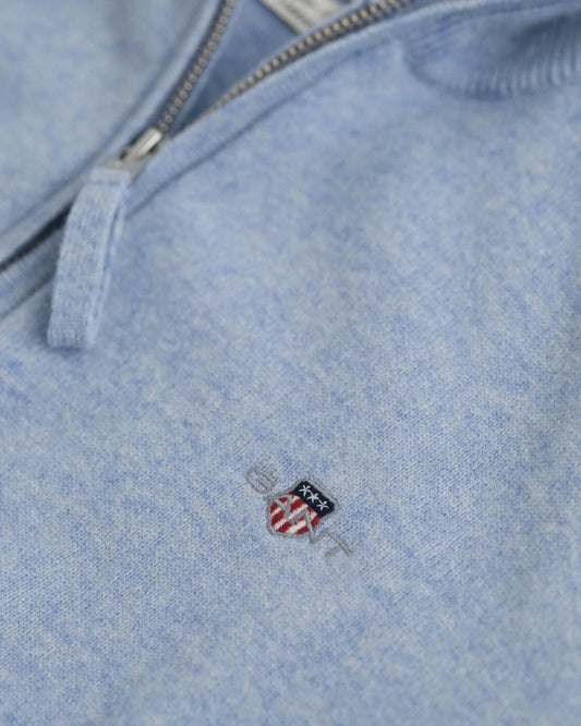 Light blue woolen half zip pullover Gant - 87213/497