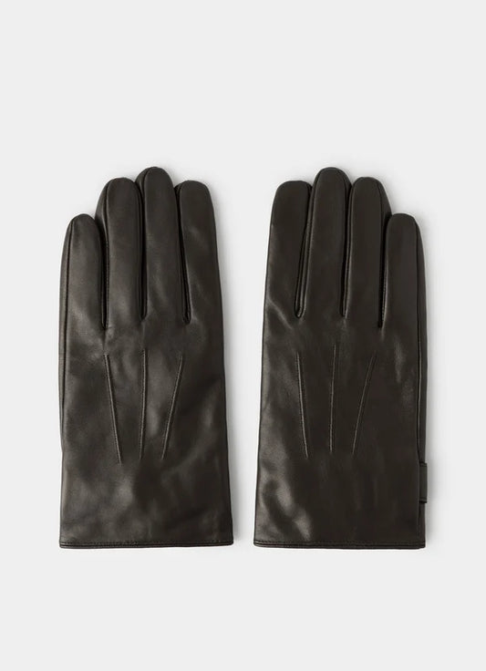 Brown leather gloves Hackett - HM400010/878