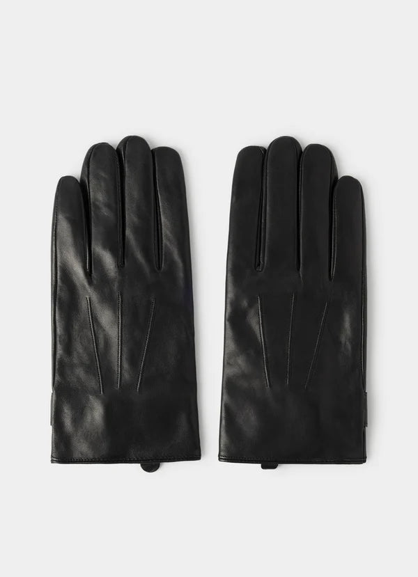 Brown leather gloves Hackett - HM400010/878
