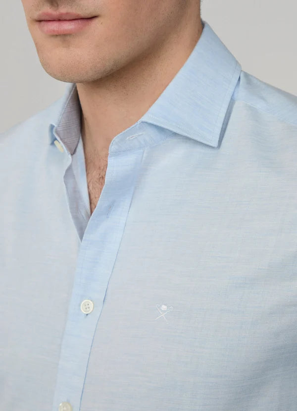 Lightblue  cotton slim fit shirt Hackett - HM3010419/551
