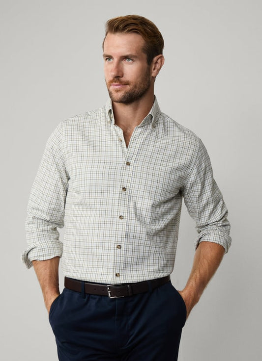 Green checkered classic fit shirt Hackett - HM3010425/685