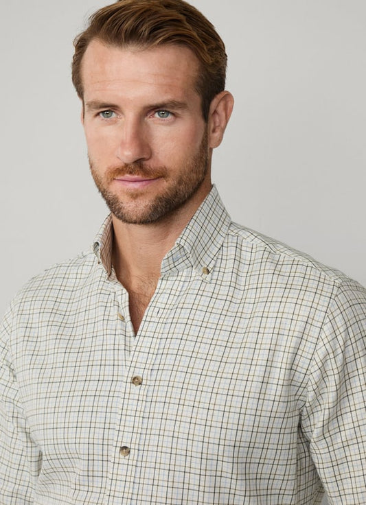 Green checkered classic fit shirt Hackett - HM3010425/685