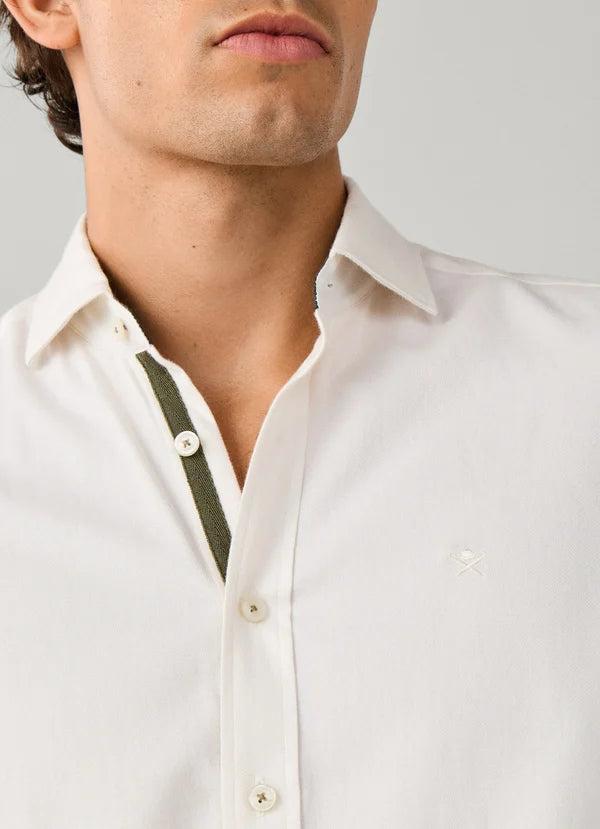 White cotton tailored fit shirt Hackett - HM3010862/803