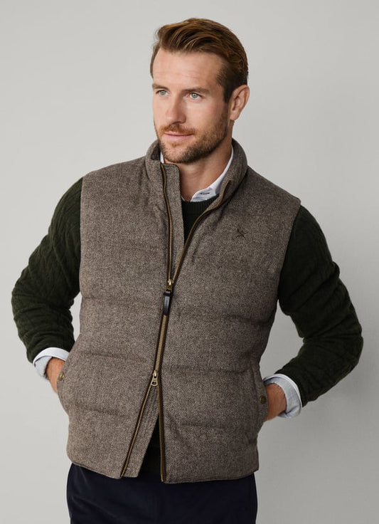 Brown herringbone bodywarmer Hackett - HM4000033/898