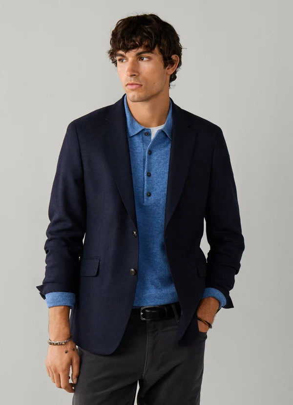 navy colbert met getailleerde pasvorm Hackett - HM4400210R/595