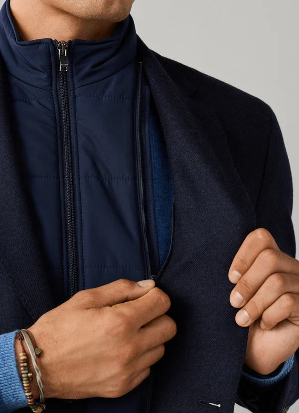 navy colbert met getailleerde pasvorm Hackett - HM4400210R/595