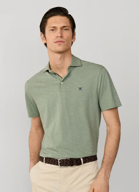 Khaki cotton linnen classic fit polo Hackett - HM5600127/621