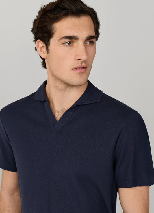 Navy structured cotton polo Hackett - HM5600129/584