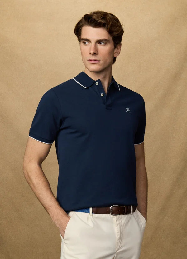 Blue cotton classic fit polo Hackett - HM5600136/545