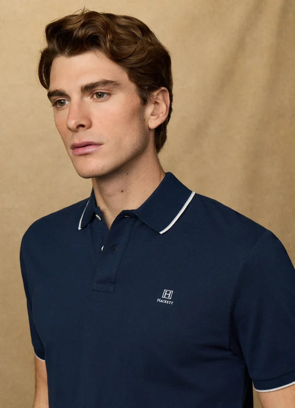Blue cotton classic fit polo Hackett - HM5600136/545