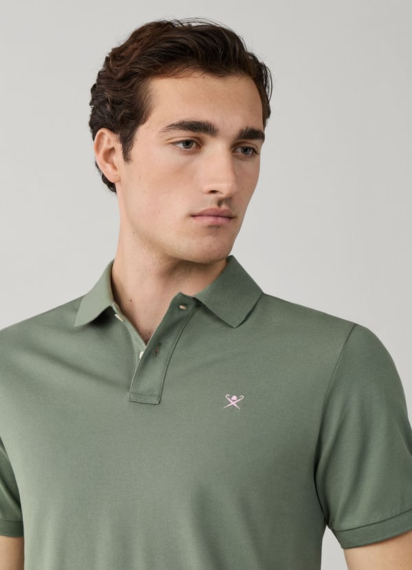 Khaki cotton classic fit polo Hackett - HM5600169/726