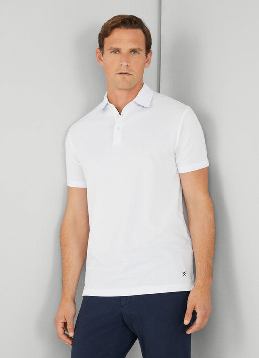 Witte katoenen regular fit polo Hackett - HM563279/800