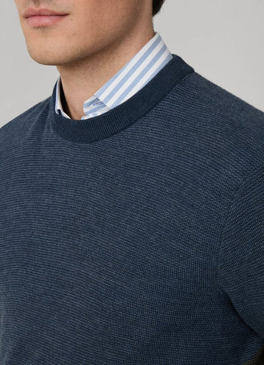 Navy woolen crew neck pullover Hackett - HM700059/559