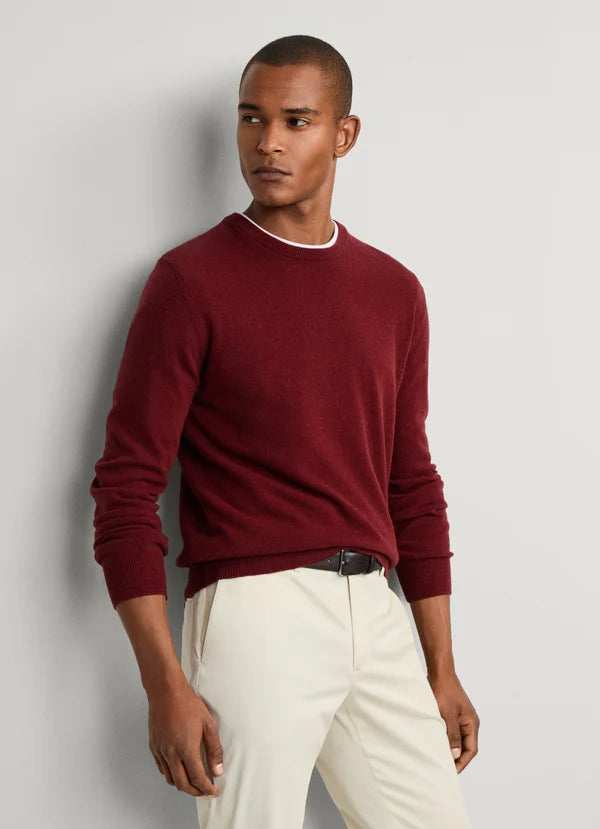 Burgundy crew neck pullover Hackett - HM700070/299