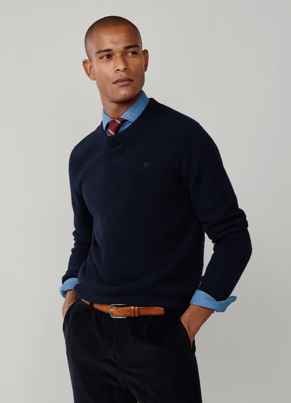 Burgundy woolen crew neck pullover Hackett - HM7000075/879