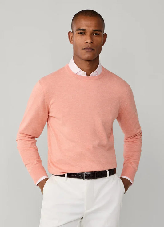 Coral cotton cashmere crew neck pullover Hackett - HM7000176/118
