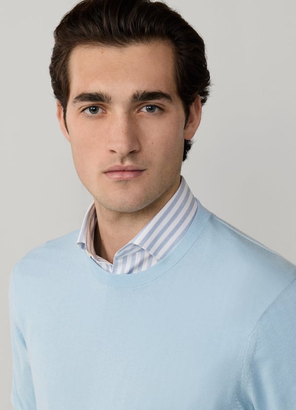 Coral cotton cashmere crew neck pullover Hackett - HM7000176/118