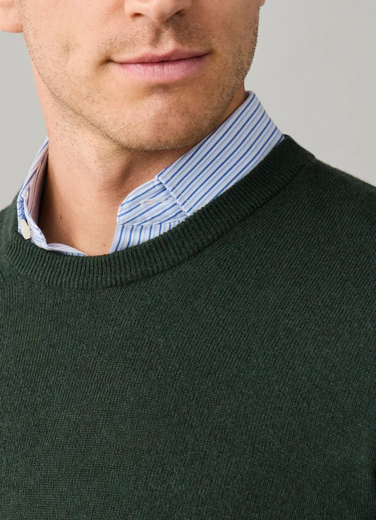 Groene pullover met ronde hals Hackett - HM7000242/693